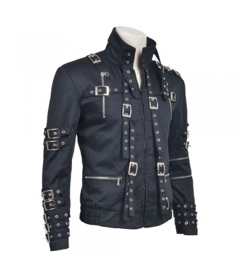 Michael Jackson “Bad” Cosplay Jacket | Black Leather Replica